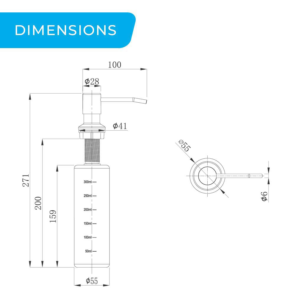 Higold hand soap dispenser dimensions guide