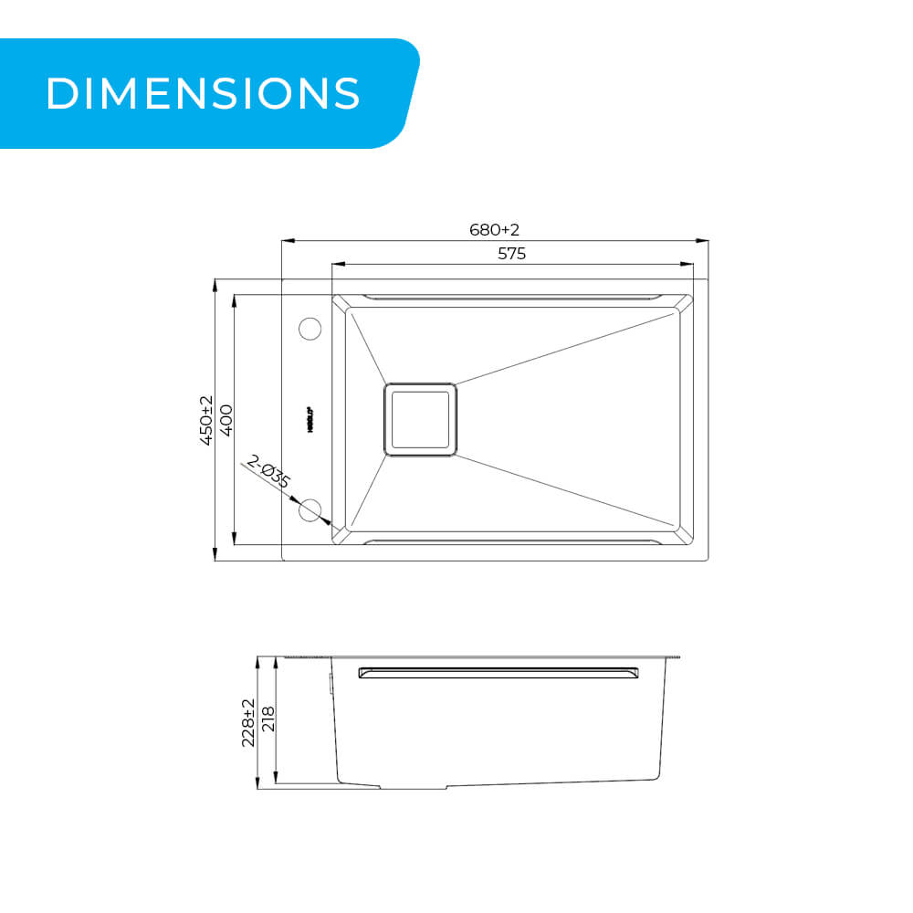 Higold 680mm multi function slide lip single bowl workstation sink dimensions guide