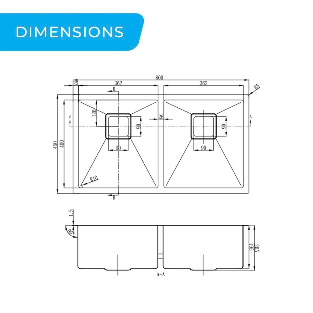 higold twin bowl kitchen sink dimensions guide